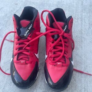 Boys size 3 youth Nike football cleats, worn once. Excellent condition!